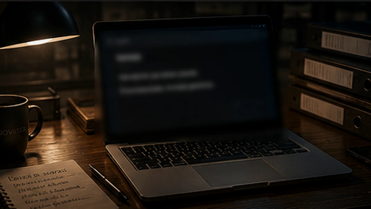 The Anonymous Email — Crime scene illustration